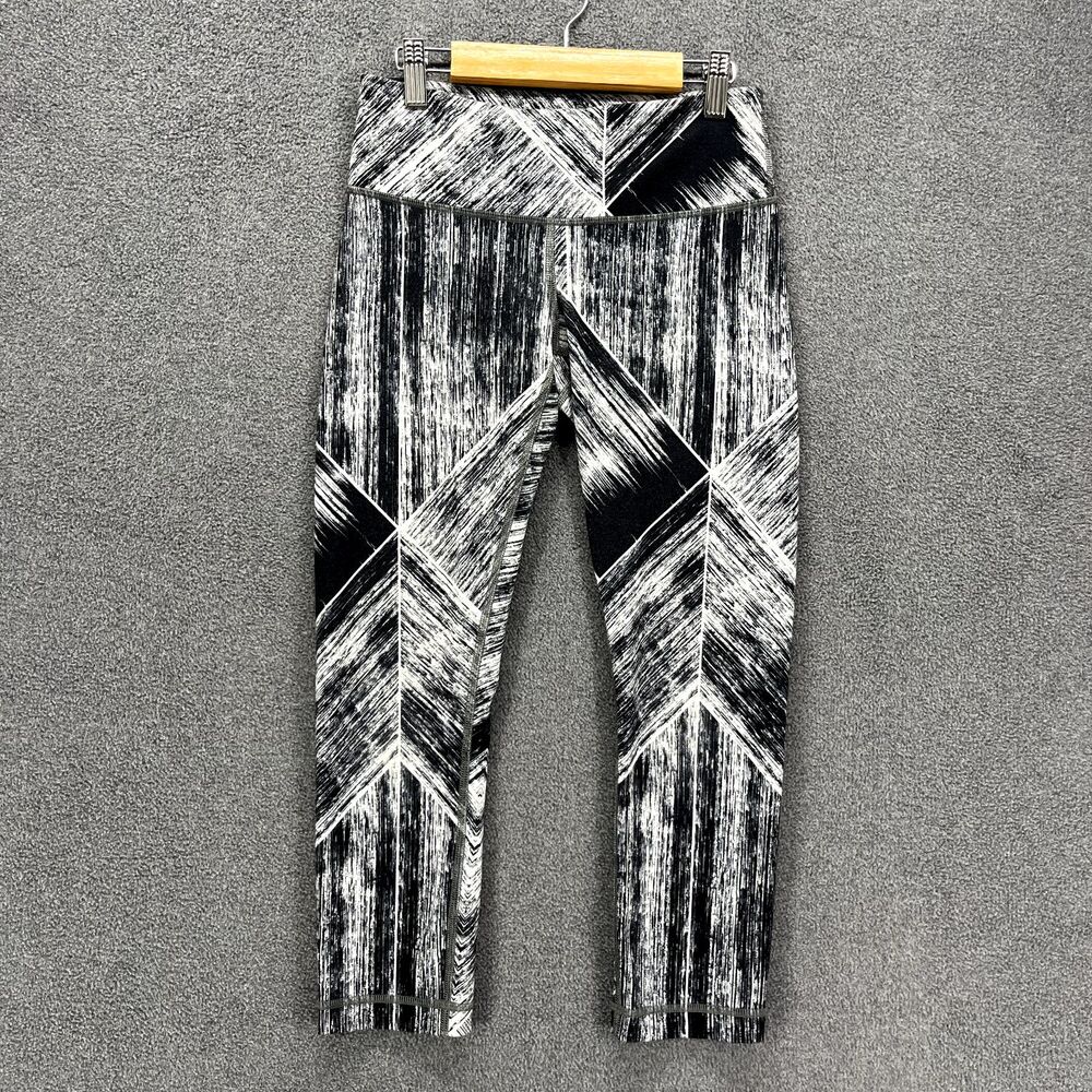 Lululemon Wunder‎ Under Crop Leggings Womens 4 Gray Marble yoga pants